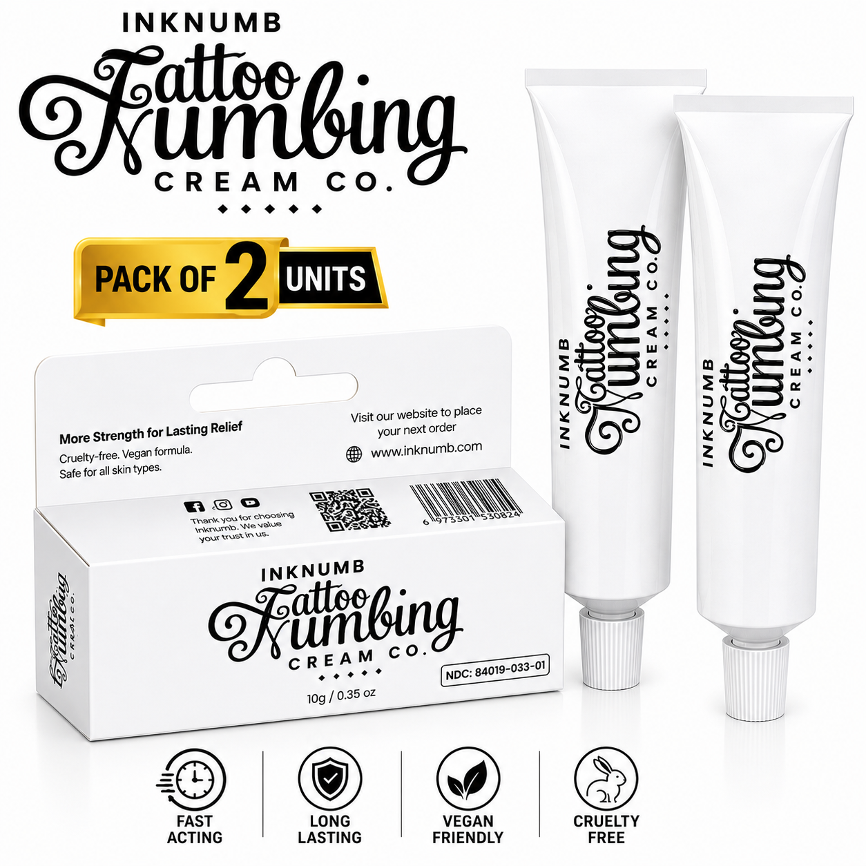 Inknumb Tattoo Numbing Cream 2 Tubes